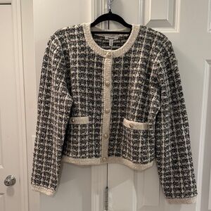 NWT Splendid Black & Cream Knit Sweater Cardigan Size Small